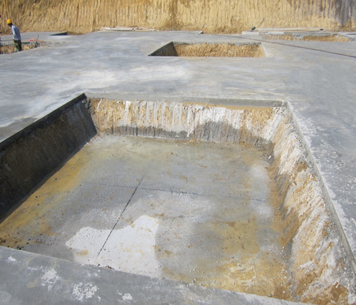 南昌市建筑設(shè)計(jì)研究院總部辦公大樓工程筏板基礎(chǔ)下柱墩找平、彈線